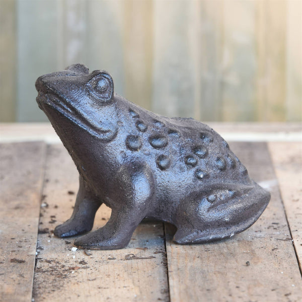 Garden Frog, Cast Iron - Brown