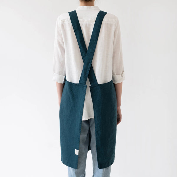 Linen Crossback Apron