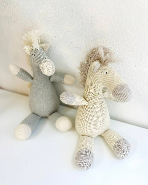 Horse Knit Stuffed Animal Toy (Organic Cotton)
