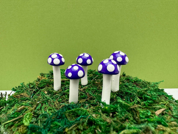 Fairy Garden Mushroom Plant Pick - Ball Style
