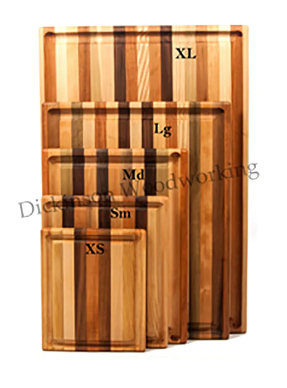 Striped Cutting Boards with Grooves