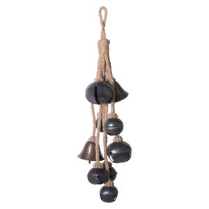 Decorative Metal Bells on Jute Hanger