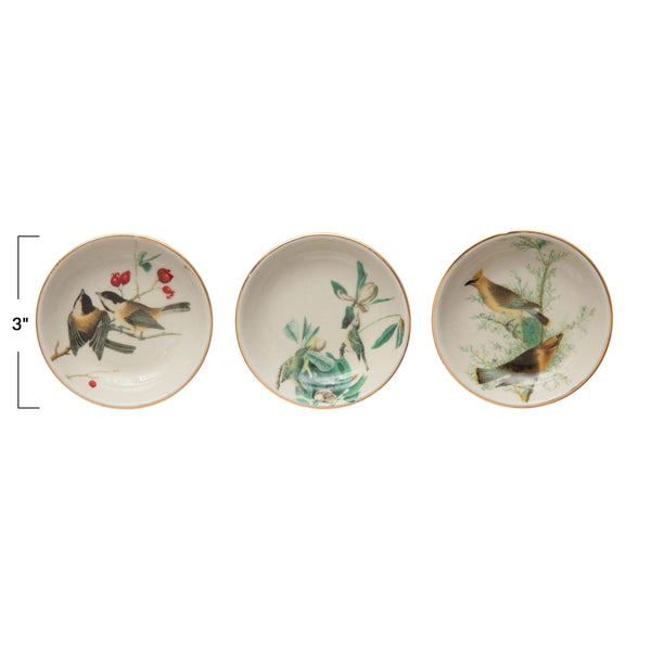 Plate with Vintage Birds, 3 Styles