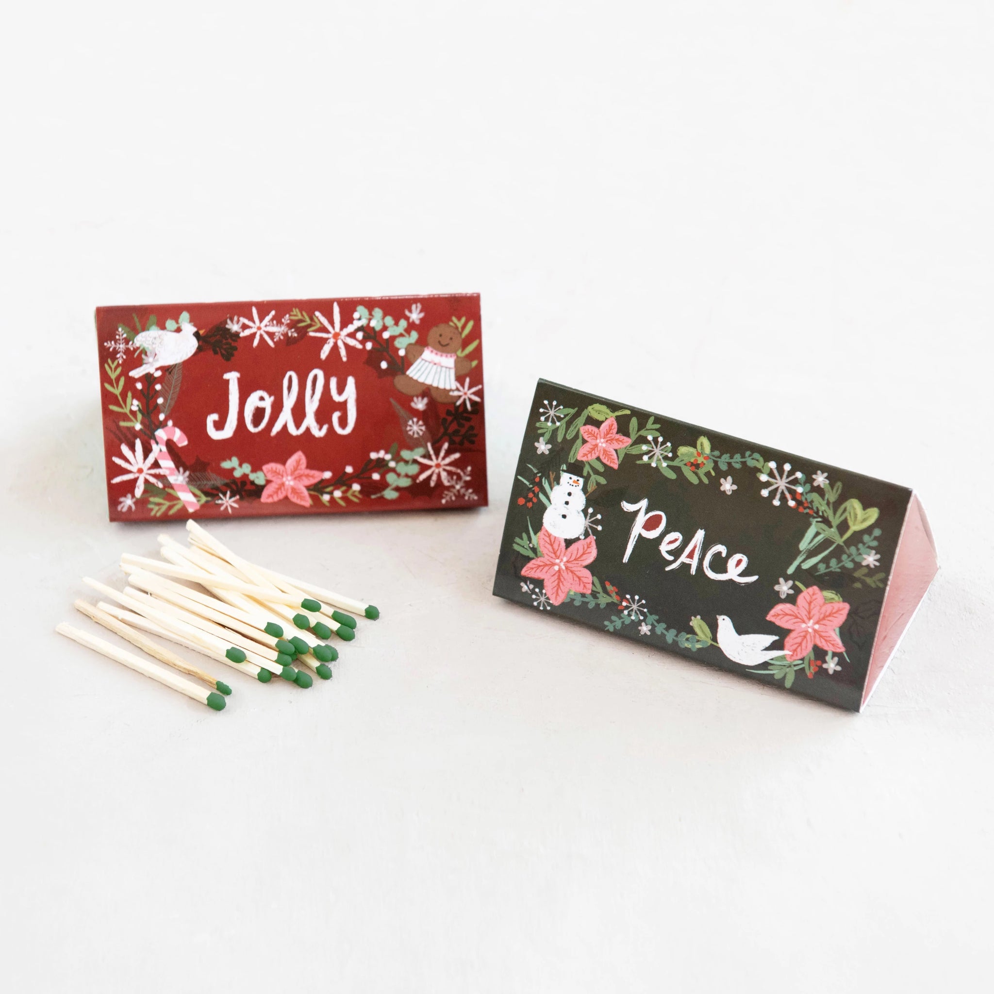 Holiday Safety Matches in Matchbox, 2 Styles
