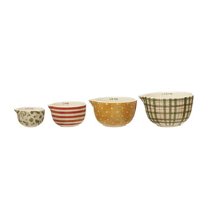 Measuring Cups with Patterns, Multi Color, Set of 4