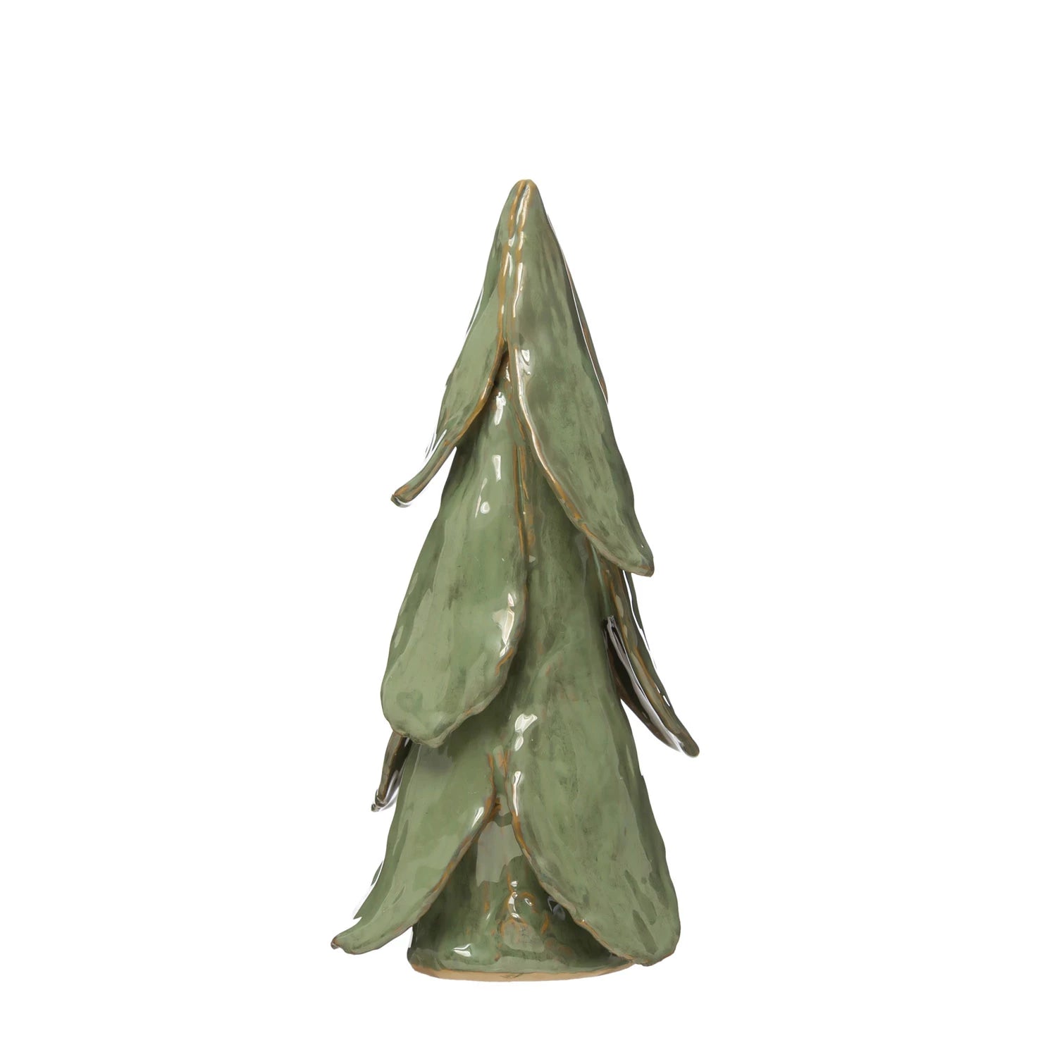 Handmade Stoneware Tree, Reactive Glaze, Mint Color