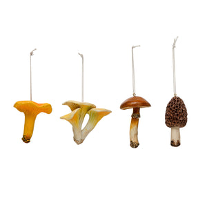 Resin Mushroom Ornament, Multi Color, 4 Styles