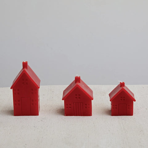 House Shaped Candle, Red