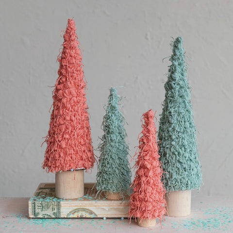 Fabric Tree w/ Wood Base