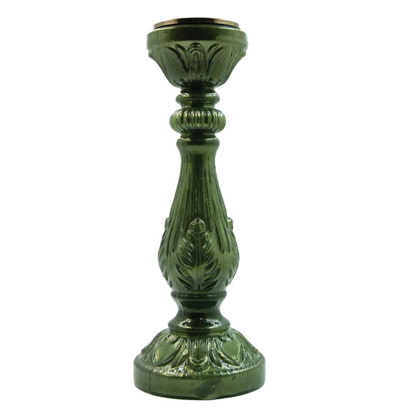 Embossed Mercury Glass Candle Holders