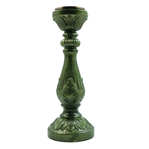 Embossed Mercury Glass Candle Holders