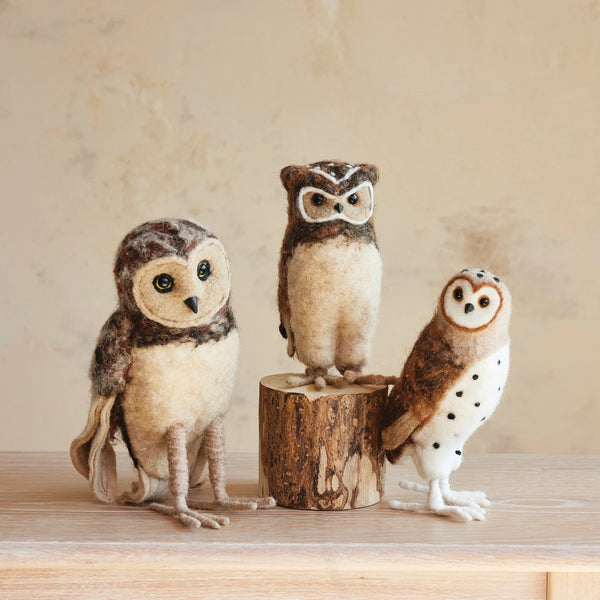 Handmade Felt Owl