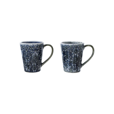 14 oz. Debossed Snowflake Mug