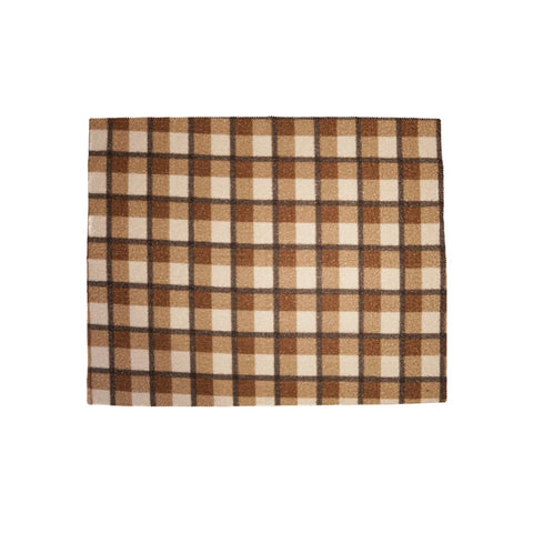 Faux Sherpa Throw, Brown Plaid