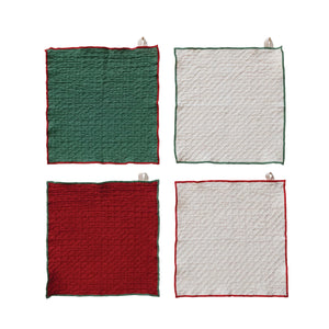 Waffle Weave Dish Cloths - Holiday Set