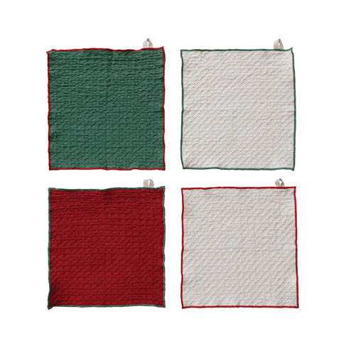 Waffle Weave Dish Cloths - Holiday Set