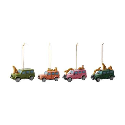 Resin Safari Vehicle Ornament