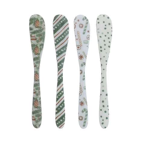 Enameled Holiday Canape Knife