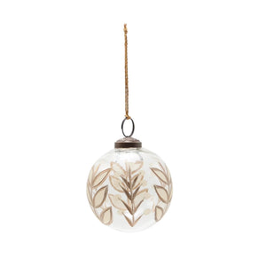 Hand-Painted Glass Ornament - Botanical