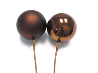 Ornament Ball Chocolate Glass/Matte