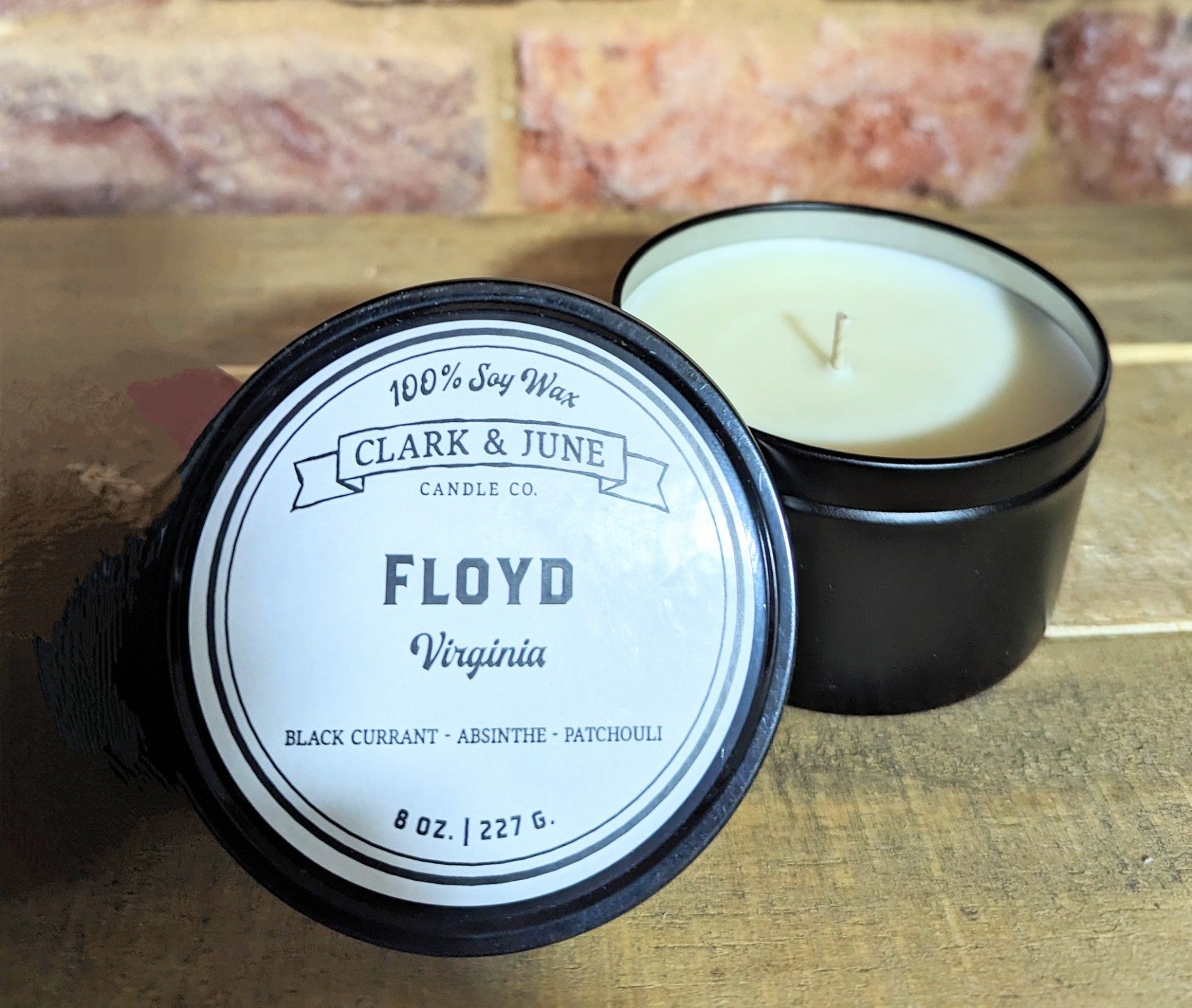 Floyd Virginia Tin Candle