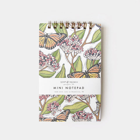 Monarch + Milkweed Mini Spiral Notepad