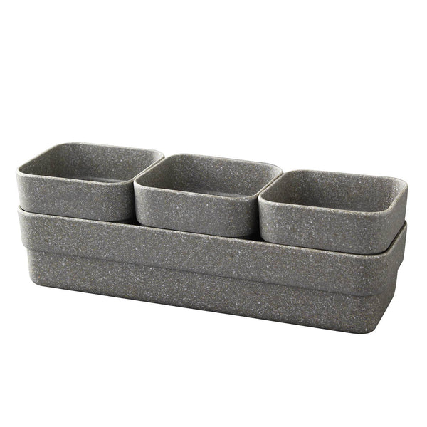 Eco-Planter Herb Pot with Tray- Set of 3