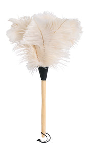 Short Ostrich Feather Duster, White Top
