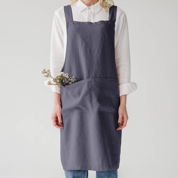 Linen Crossback Apron