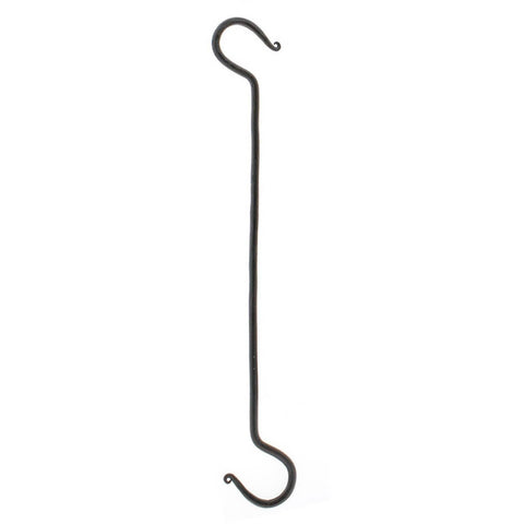 Forged Iron Link S Hook - 24 in - Antique Black