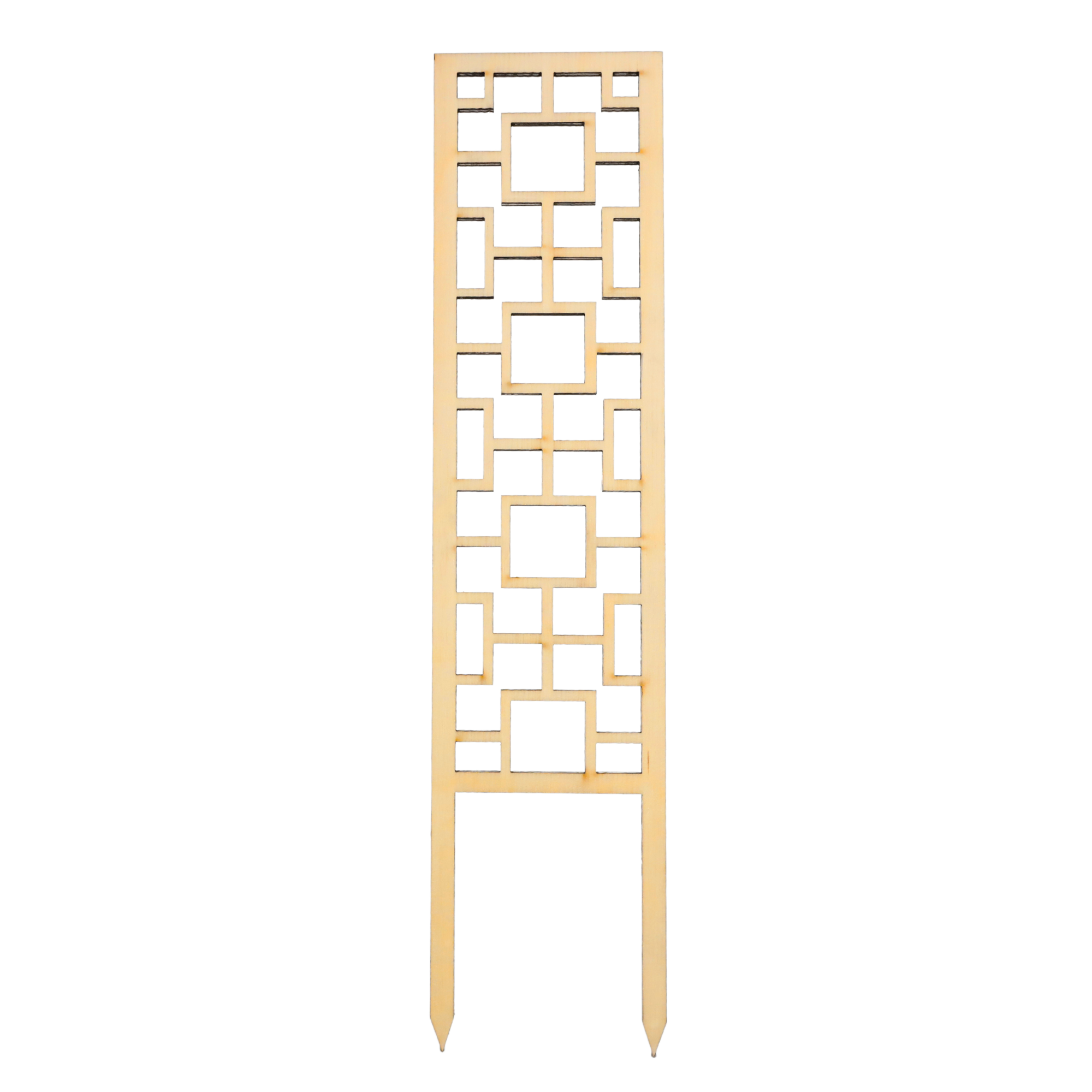 Tropical Squares Wooden Trellis - For Climbing Plants: Natural