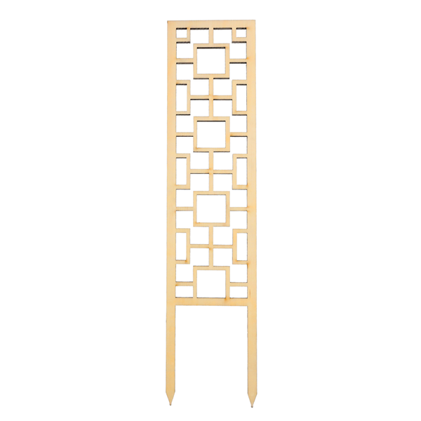 Tropical Squares Wooden Trellis - For Climbing Plants: Natural