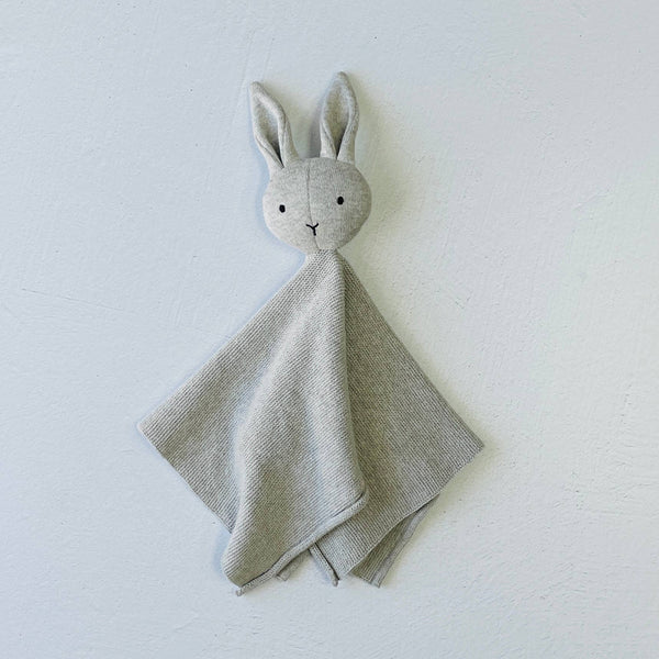 Bunny -Organic Baby Lovey Security Knit Blanket Cuddle Cloth