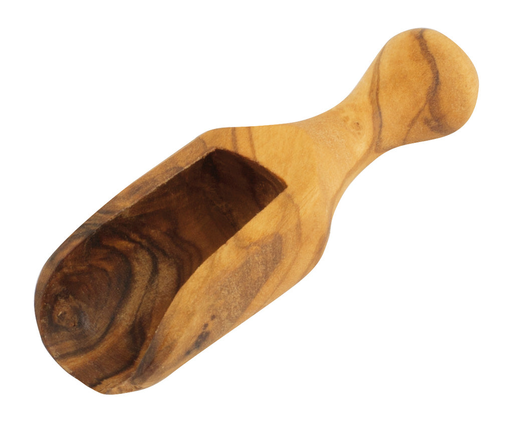 scoop, oiled olive wood, 8 cm