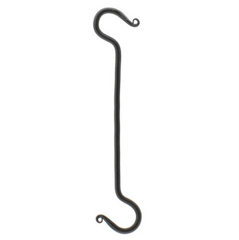 Forged Iron Link S Hook - 12 in - Antique Black