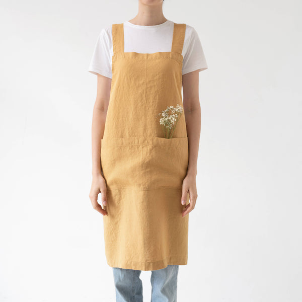 Linen Crossback Apron