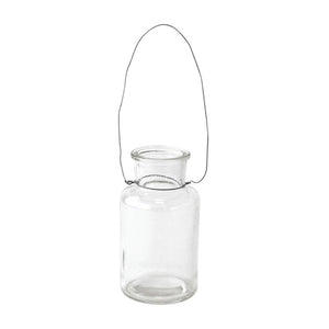Wire Handle Glass Bottle Clear S