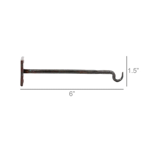 Bijou Wall Hook 6 in - Steel