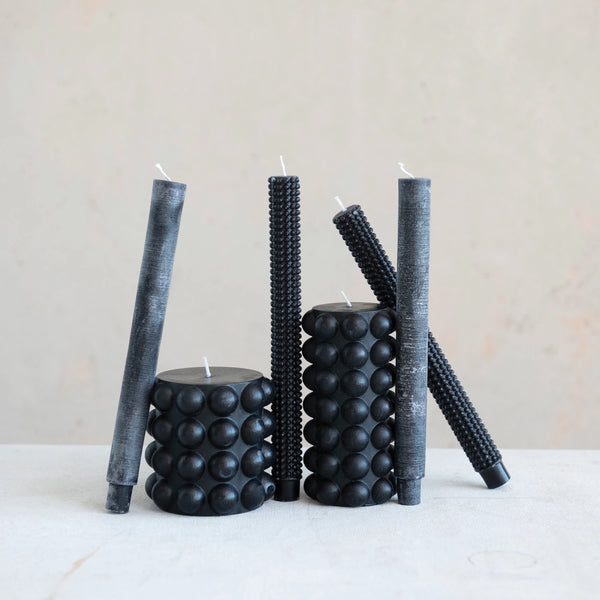 Unscented Hobnail Pillar Candle Tall