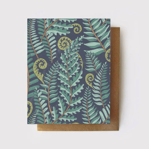 Forest Fern Everyday Greeting Card: Plastic-Free Branded Sticker