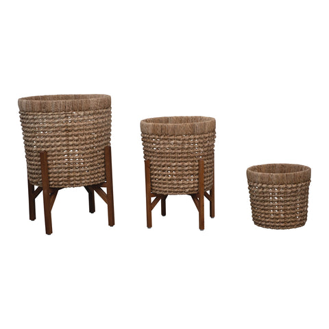 Adobe Hand Woven Planter