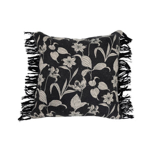 Pillow, Floral Black & Tan Floral Pillow
