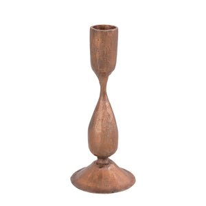 Antique Copper Candle Holder 6 inch