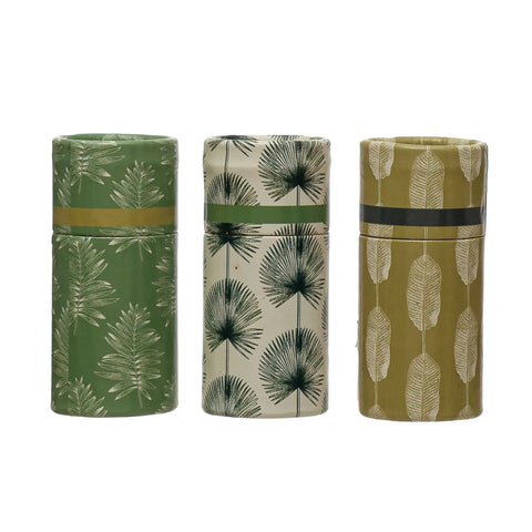 Safety Matches with Leaves Print, 3 Styles