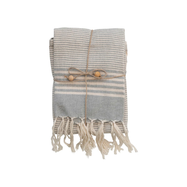 Cotton Tea Towels w/ Stripes, Set of 3
