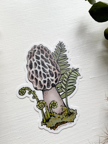 Sticker Morel Mushroom