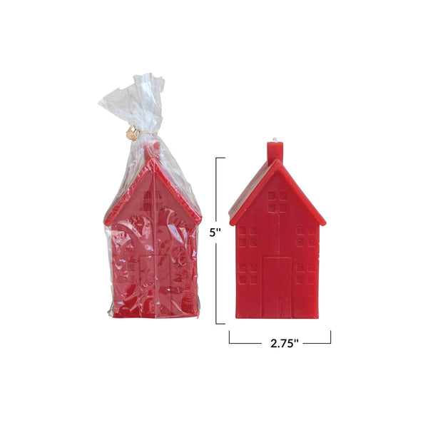 House Shaped Candle, Red